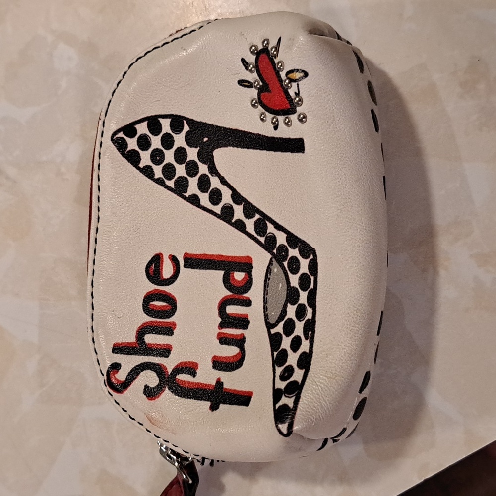 Brighton Black and White Polka Dot Coin Purse